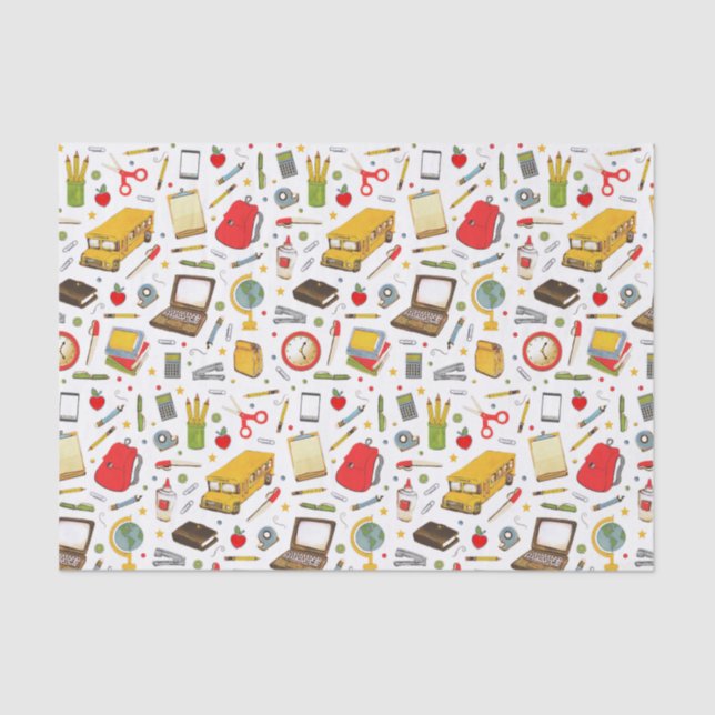 Seda Papel de Tecido Escolar de Professores (Frente )