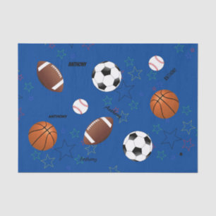 Seda Papel de Tecido Esportivo com Estrelas e nome HAMb