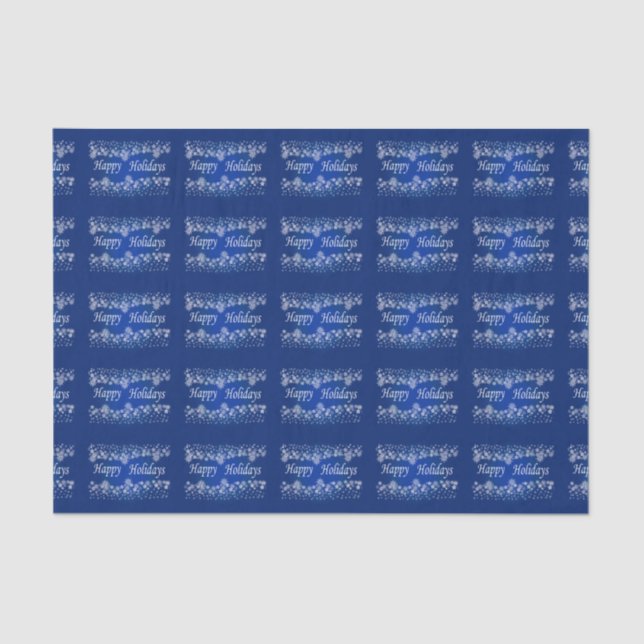 Seda Papel de Tecido Feliz Feriado das Estrelas Vermelh (Frente )