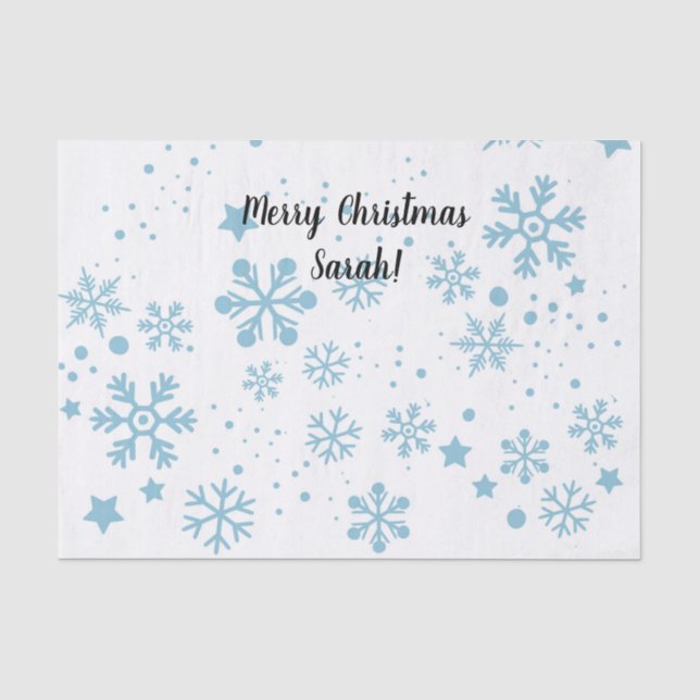 Seda Papel de Tecido Flasto de Neve Personalizado (Frente )