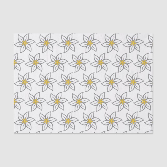 Seda Papel de Tecido Flor Edelweiss (Frente )