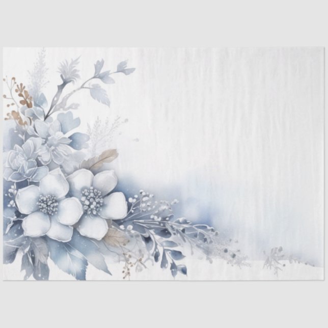 Seda Papel de Tecido Floral (Frente )