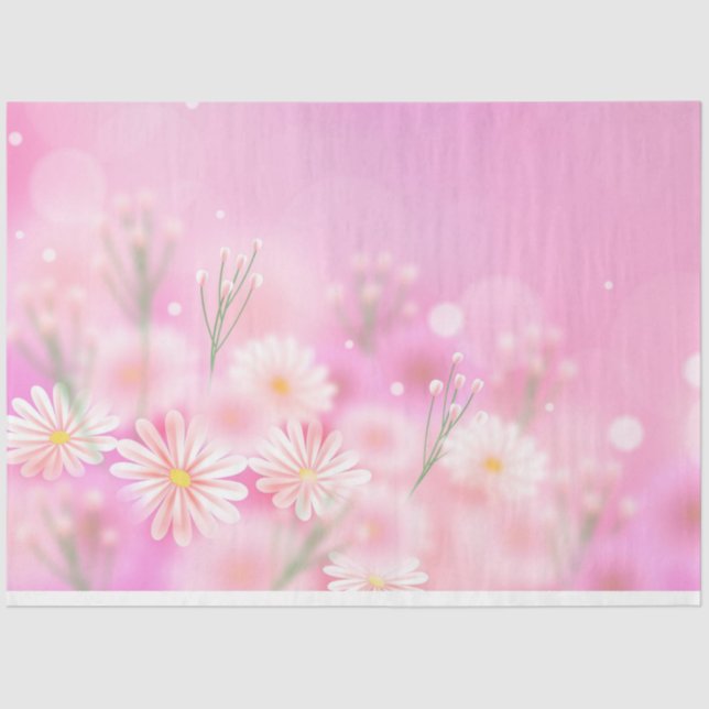 Seda Papel de Tecido Floral (Frente )