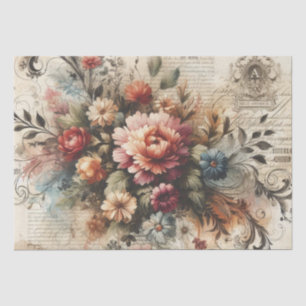Seda Papel de Tecido Floral de Descaptação Inspirado na