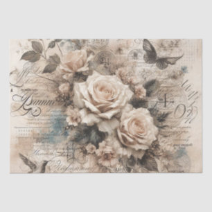 Seda Papel de Tecido Floral de Descaptação Inspirado na