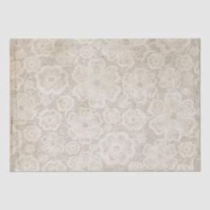 Seda Papel de Tecido Floral Distinto