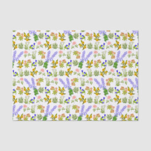 Seda Papel de Tecido Floral do Partido Jardim de Verão
