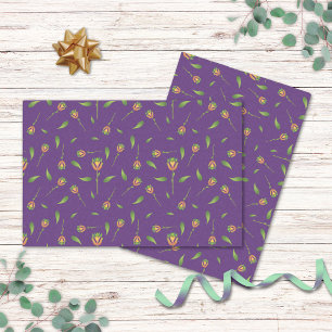 Seda Papel de Tecido Floral Puro, Inspirado na Vintage