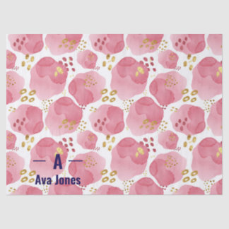 Seda Papel de Tecido Floral Rosa Personalizado - Wat Pe