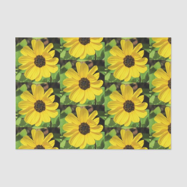 Seda Papel de Tecido Floral Susan de Olho Negro (Frente )