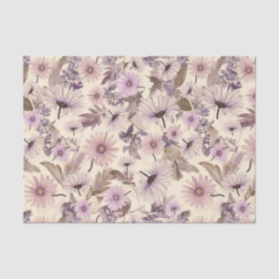 Seda Papel de Tecido Floral Vintage
