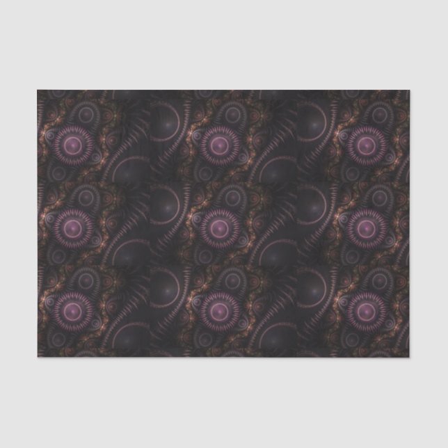 Seda papel de tecido fractal roxo (Frente )