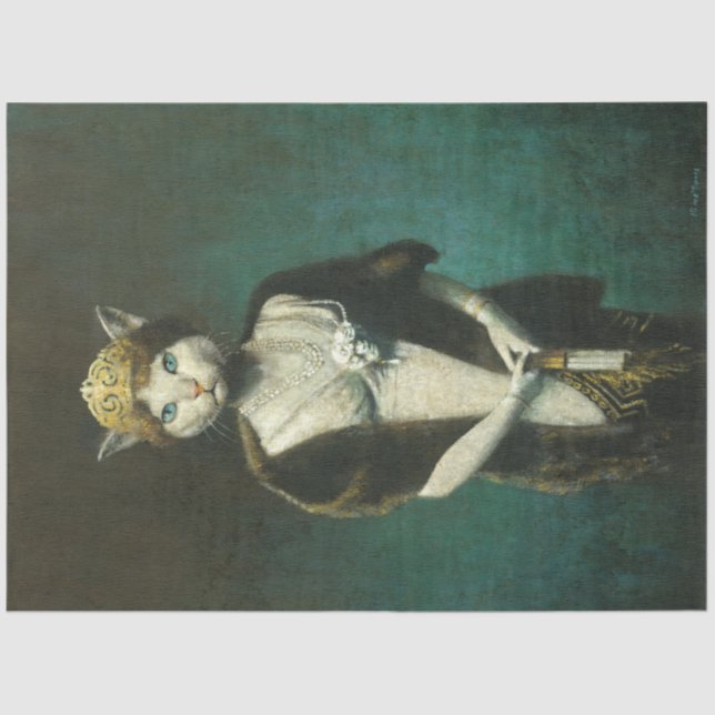 Seda Papel de Tecido Glamoroso para Gatos (Frente )