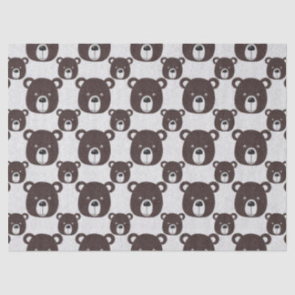 Seda Papel de Tecido Glitor do Urso Castanho