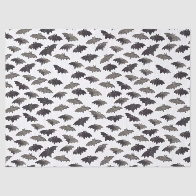 Seda Papel de Tecido Halloween Bats (Frente )