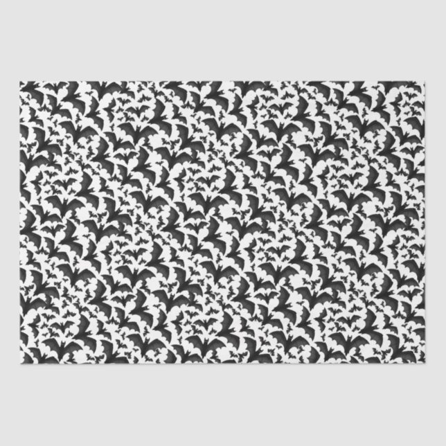 Seda Papel de Tecido Halloween Vampiro Bats (Frente )