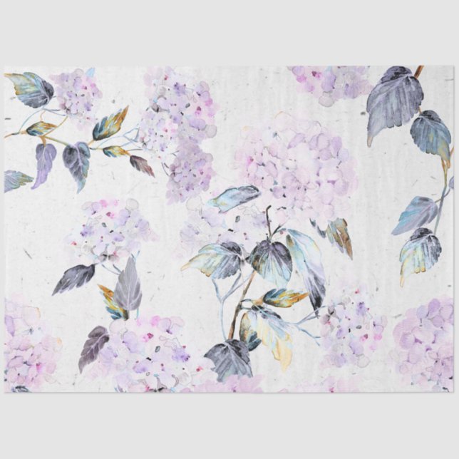 Seda Papel de Tecido Hídrico Roxo em Aquarela (Frente )