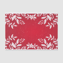 SEDA PAPEL DE TECIDO HOLLY DE NATAL PERSONALIZADO