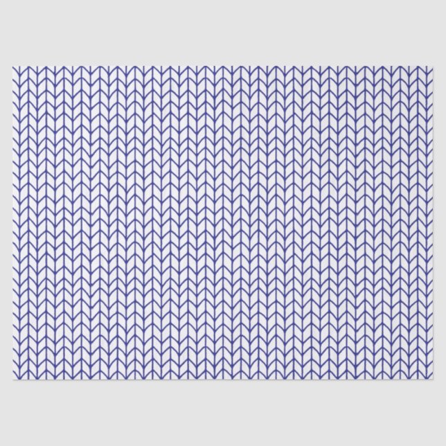 Seda Papel de Tecido KNIT de LINHA AZUL (Frente )