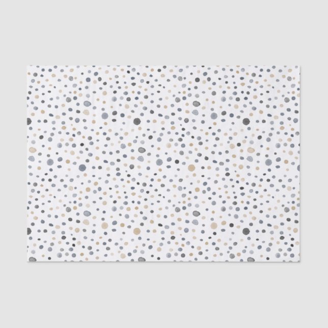 Seda Papel de Tecido Lars Confetti Watercolor Pontos (Frente )