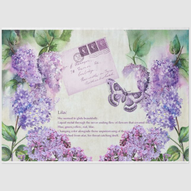 Seda Papel de Tecido Lilac Days Design Série 5 (Frente )