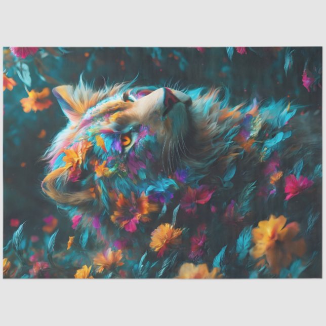 Seda Papel de Tecido Lion (Frente )