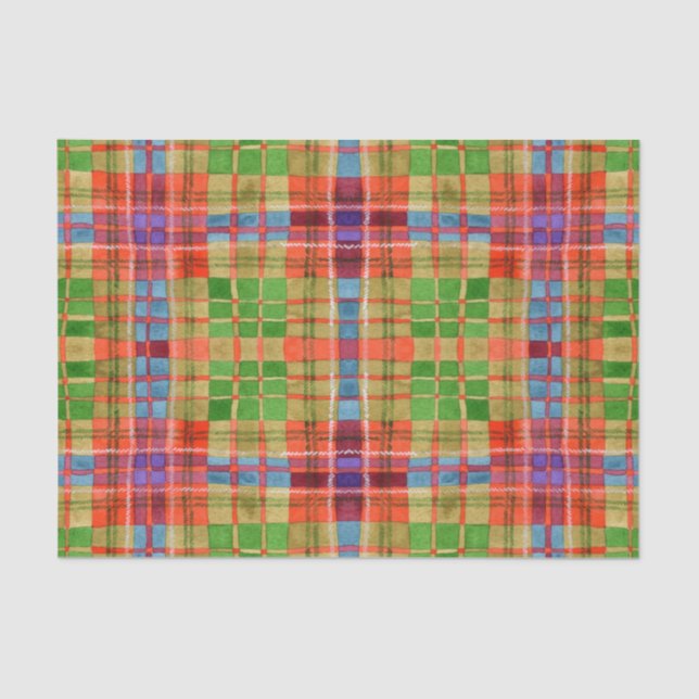 Seda Papel de Tecido MAC RAE TARTAN (Frente )