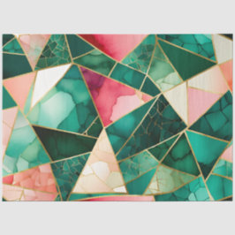 Seda Papel de tecido musácico de vidro colorido