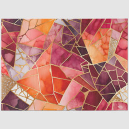 Seda Papel de tecido musácico de vidro colorido