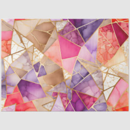 Seda Papel de tecido musácico de vidro colorido