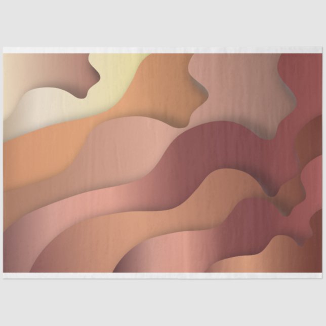 Seda papel de tecido oceânico de cobre (Frente )