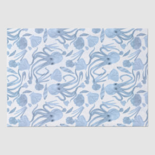 Seda Papel de Tecido Octo Azul Profundo
