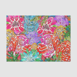 Seda Papel de tecido para as flores na moda e coloridas