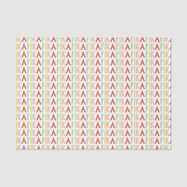Seda Papel de Tecido para Cores Fika (Frente )