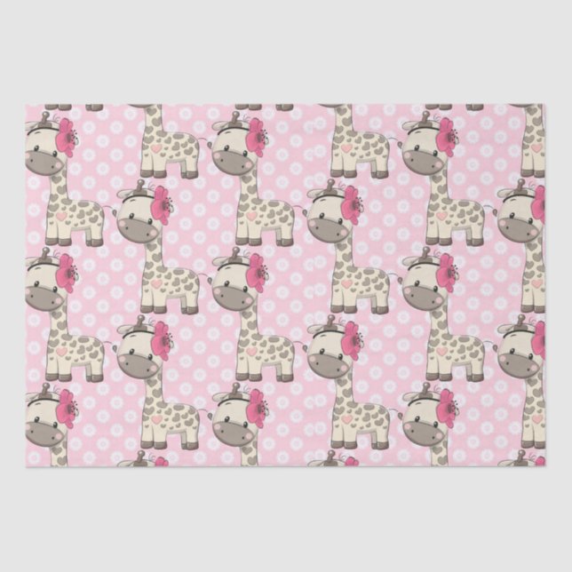 Seda Papel de Tecido para Garota-Bebê Personalizada (Frente )