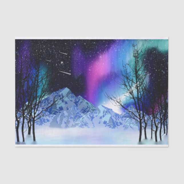 Seda Papel de Tecido para Luzes de inverno (Frente )