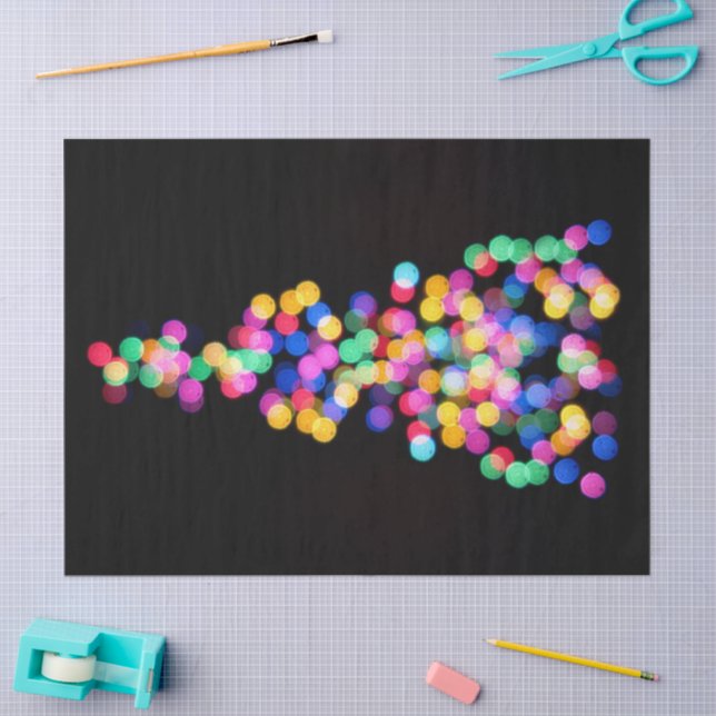 Seda Papel de Tecido para Luzes de Natal Desfocadas (Arte )