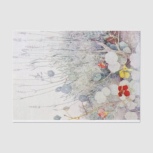 Seda Papel de Tecido para Nasturtios Selvagens de Cor 