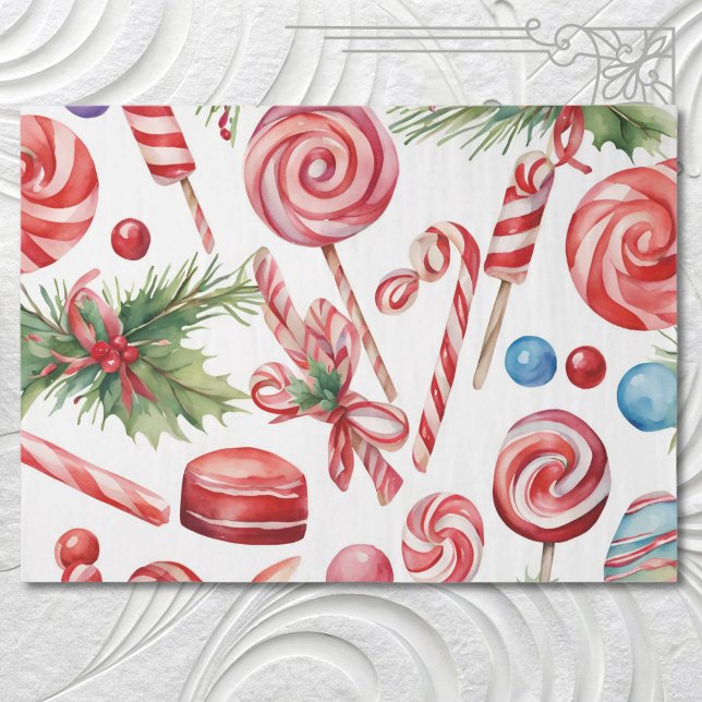 Seda Papel de tecido para Natais vintages de aquarela (Criador carregado)