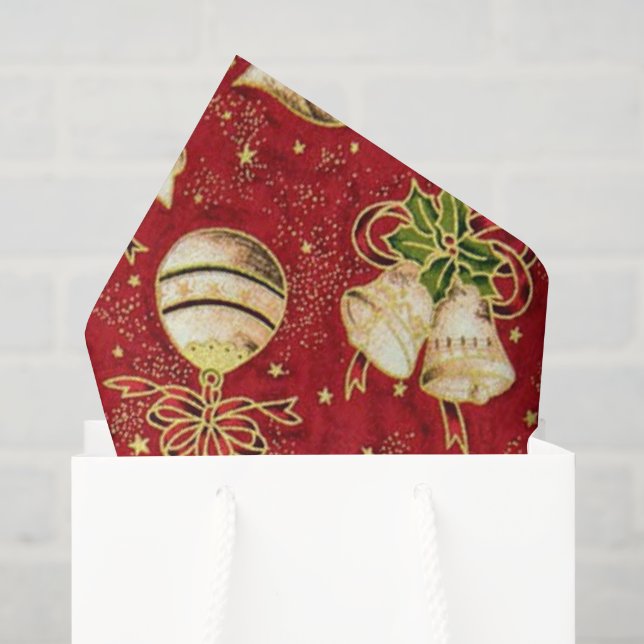 Seda Papel de tecido para padrão de Bulb Natal (Sacola de presentes)