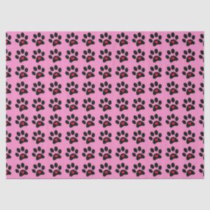 Seda Papel de Tecido "patas e coração"