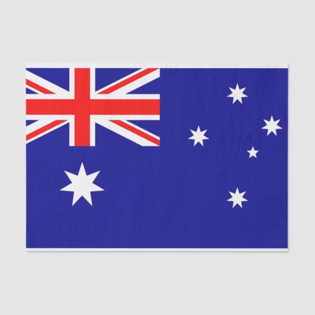 Seda Papel de tecido Patriótico com bandeira da Austrál (Frente )