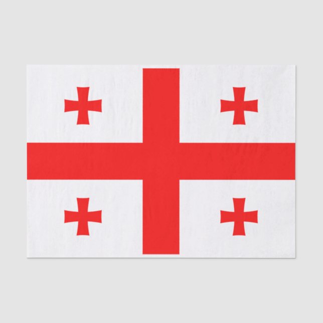 Seda Papel de tecido Patriótico com bandeira da Geórgia (Frente )