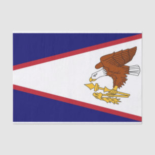 Seda Papel de tecido Patriótico com bandeira da Samoa 