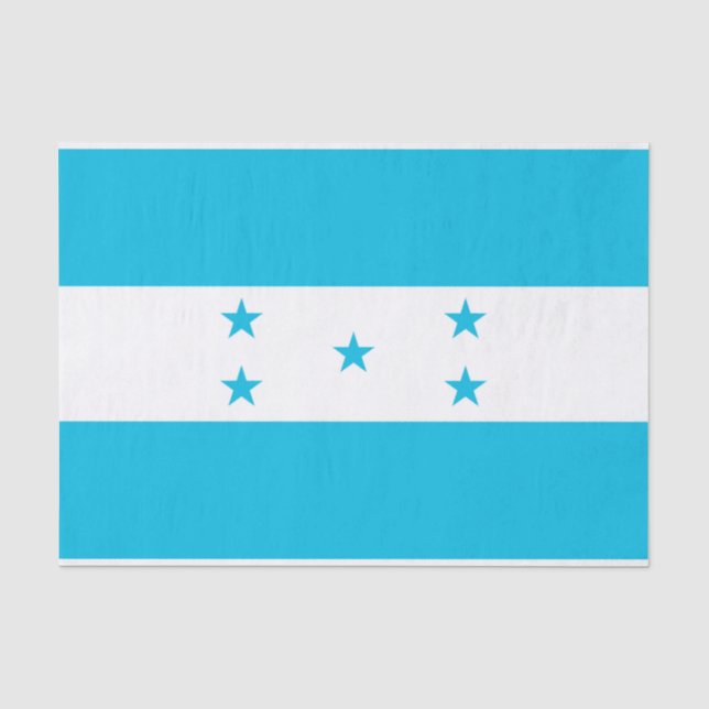 Seda Papel de tecido Patriótico com bandeira das Hondur (Frente )