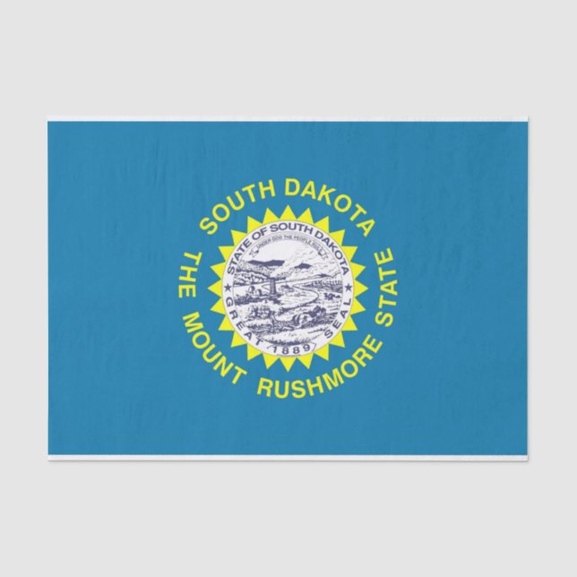 Seda Papel de tecido Patriótico com bandeira de Dakota  (Frente )