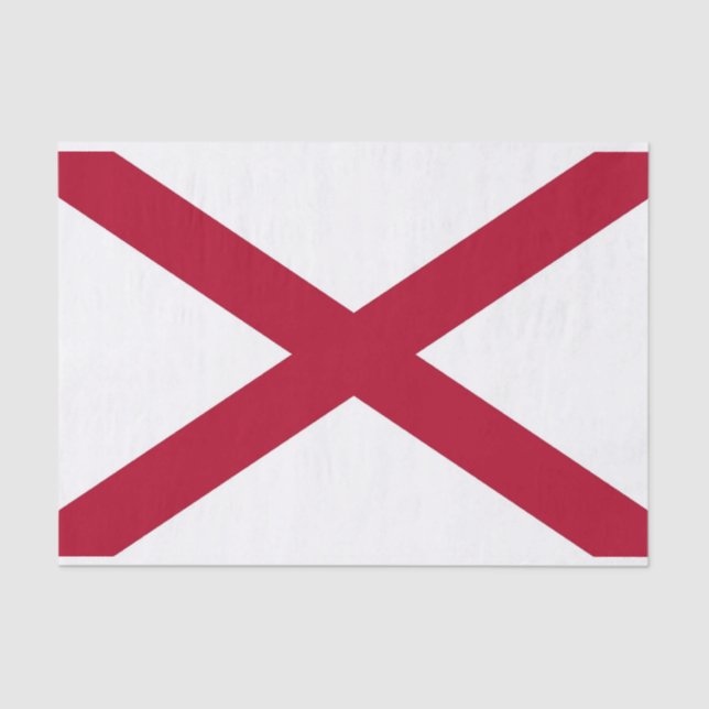 Seda Papel de tecido patriótico com bandeira do Alabama (Frente )