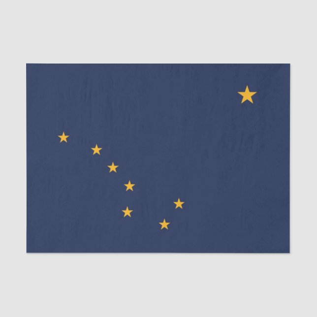 Seda Papel de tecido patriótico com bandeira do Alasca, (Frente )