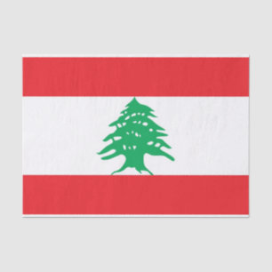 Seda Papel de tecido Patriótico com bandeira do Líbano
