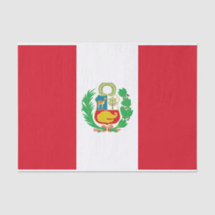 Seda Papel de tecido Patriótico com bandeira do Peru